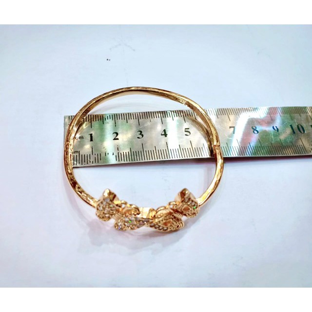 Gelang tangan lapis emas model kupu tarung