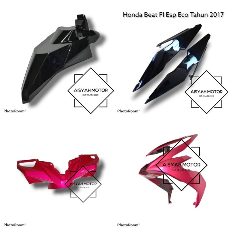 Bodi Halus Honda Beat FI ESP ECO Warna Magenta Hitam