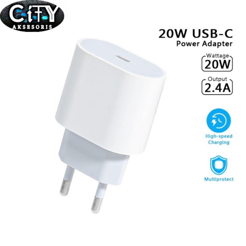 Adaptor 20W Adapter. Charger. Batok Travel charger 3.0 Quick Charger 20W Kepala charger