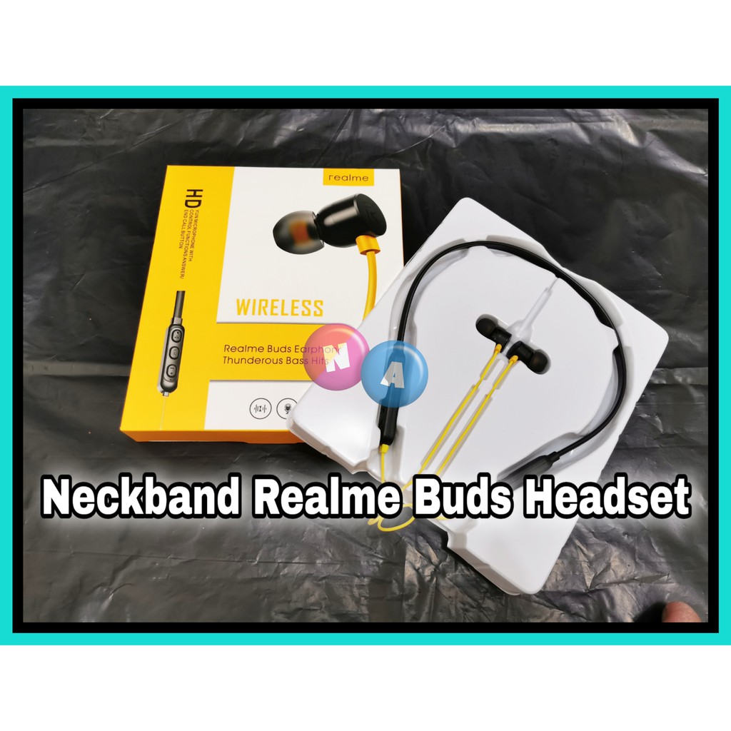 Neckband Headset Bluetooth Realme Buds Sweet Proof Magnetic Bass R2