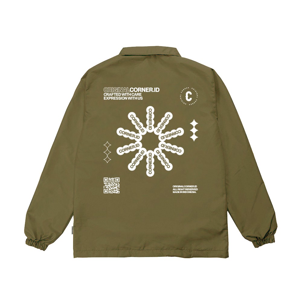 Corner.id Coach Jacket Futura Logo Olive