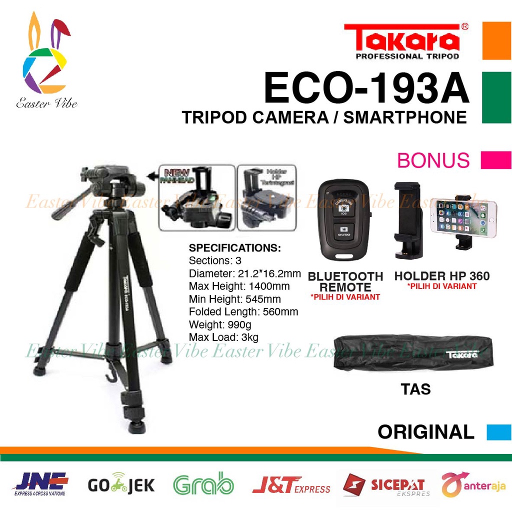 TRIPOD TAKARA ECO 193 A / ECO 193A TRIPOD KAMERA