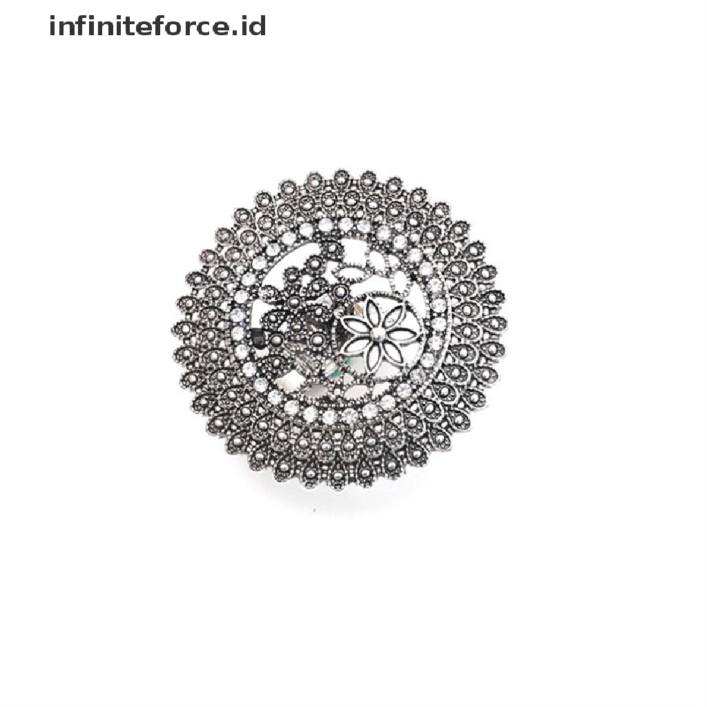 Infiniteforce.id Cincin Lapis Emas Motif Ukir Bunga Gaya Retro Vintage Untuk Wanita