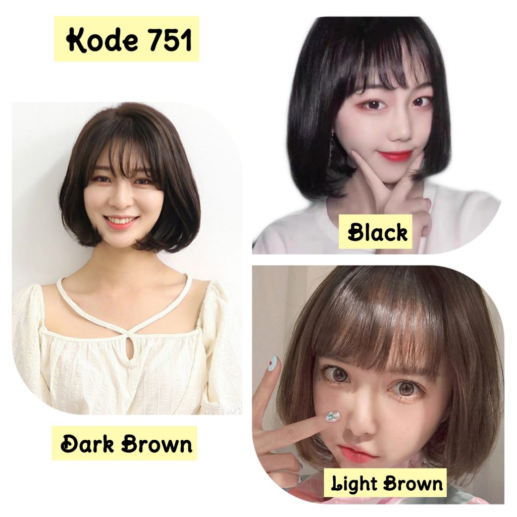 Grosir (SSC) Wig 751 - Rambut Palsu Wanita Tebal Wig Cosplay Patung Manekin Pendek Rambut Palsu