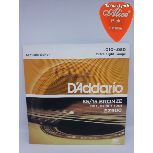 Daddario String Senar Gitar Akustik .010 EZ900