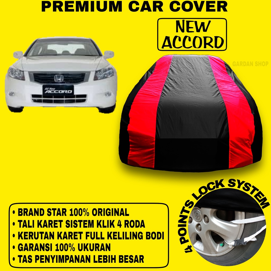 Body Cover NEW ACCORD Sarung Strip MERAH Penutup Pelindung Bodi Mobil New Accord PREMIUM