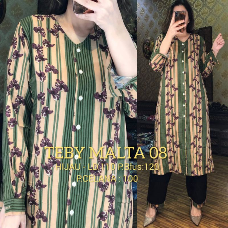 Daster arab TEBY MALTA Series Baju Setelan Rayon Premium