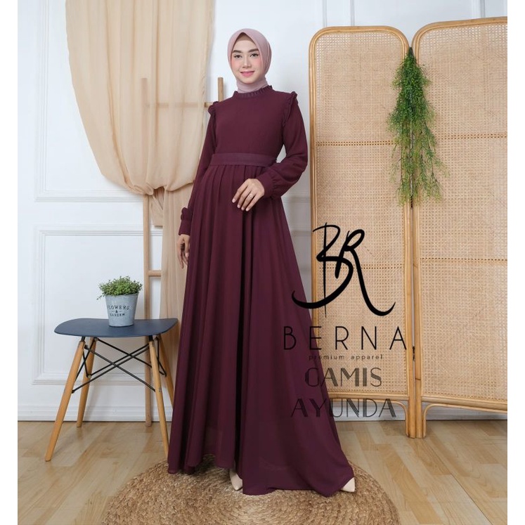 Jual Ready Gamis Ayunda Kualitas Premium Ori Guzel By Mingsoon Collection Indonesia Shopee