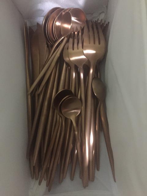 European Gold Dinnerware Sendok Garpu Mewah Untuk Props Foto