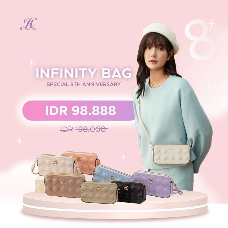 TAS WANITA - INFINITY MINI BAG - JIMS HONEY ORIGINAL (BACA DESKRIPSI)