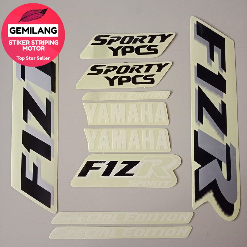 Striping Decal Polet Sticker yamaha fizr f1zr fiz r spesial edition marlboro silver kualitas terbaik