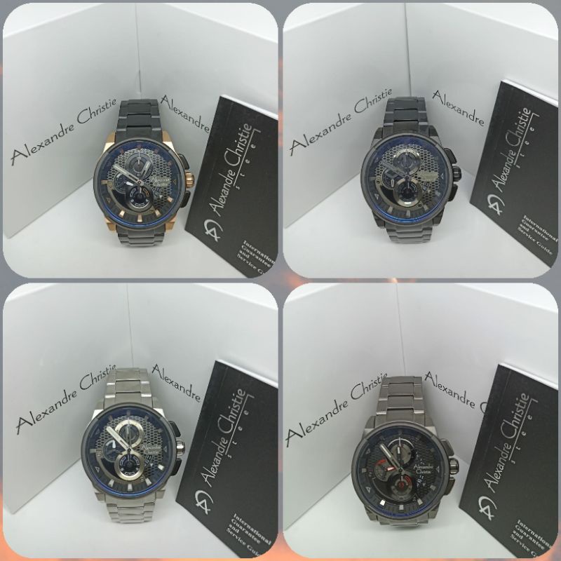 Jam Tangan Pria Alexandre Christie 6618 AC6618 AC 6618 Tali Besi / Stainless steel