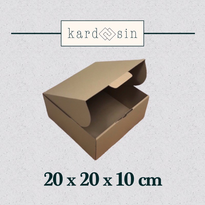 

KARDUS PIZZA BOX COKLAT PACKAGING POLOS / CUSTOM SABLON KUE DONAT BAJU PIYAMA DIE CUT UK 20X20X10 CM