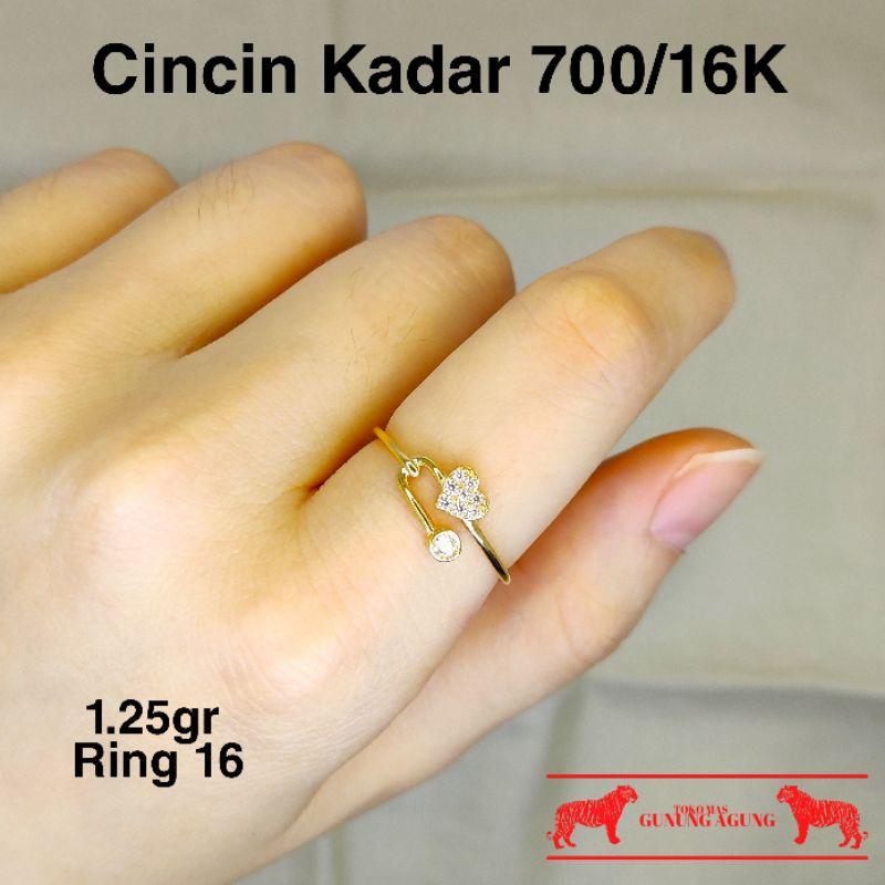NEW COLLECTION Cincin Fashion Simple Emas Asli Kadar 700/16K Termurah Ready Stock Bekasi