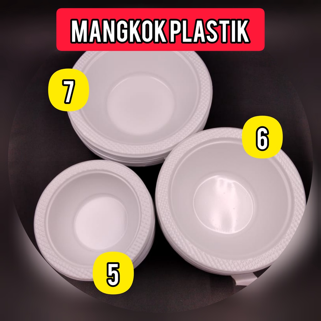 Jual Mangkok Plastik M5 M6 M7 Mangkok Acara Pesta Mangkok Plastik