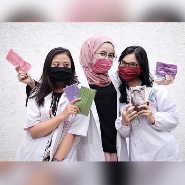 Masker Kain Tali Sambung / Masker Hijab Bahan Katun Oxpord Anti Corona Gaya Korea KPOP