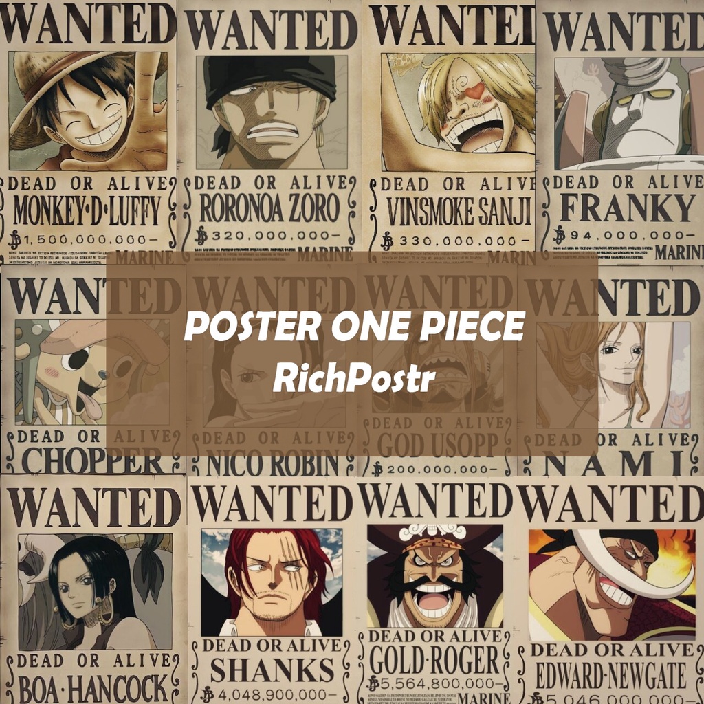 POSTER Aesthetic - POSTER ONE PIECE ANIME Dekorasi Hiasan dinding kamar wall decor  aesthetic backgr