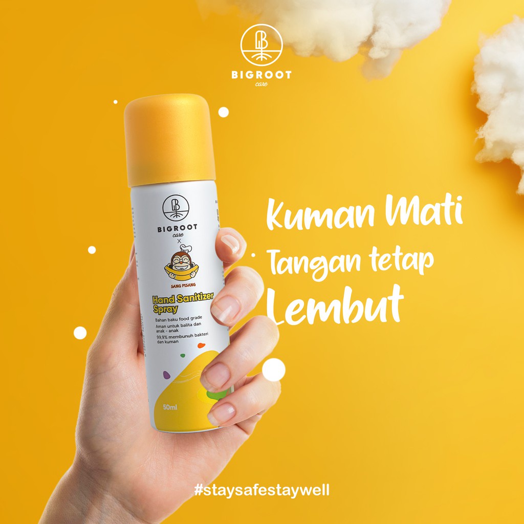 Bigroot Care Hand Sanitizer Spray Sang Pisang Pembersih Tangan 50ml