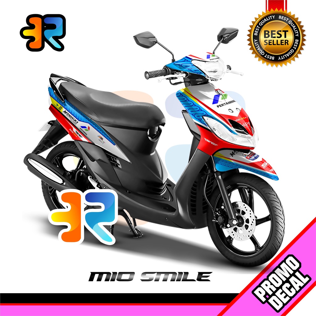 Decal Motor Mio Smile Desain Mandalika Sticker Full Body