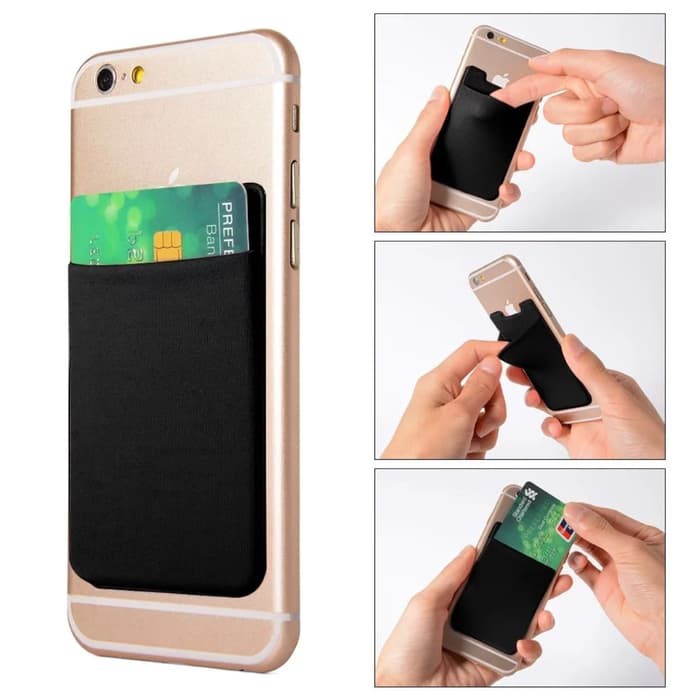 Dompet Kartu Slip Tempelan Sunvisor Meja Dinding HP Sticky Card