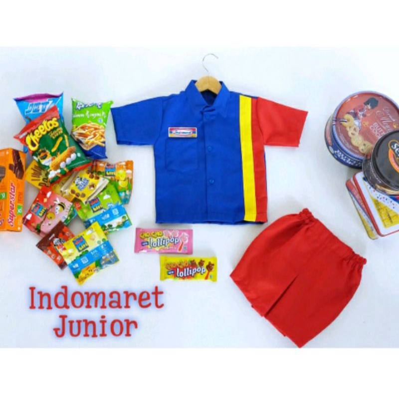 SERAGAM INDOMARET ANAK/BAJU INDOMARET ANAK/INDOMARET VERSI JUNIOR/KOSTUM ANAK/KOSTUM PHOTOSHOOT ANAK