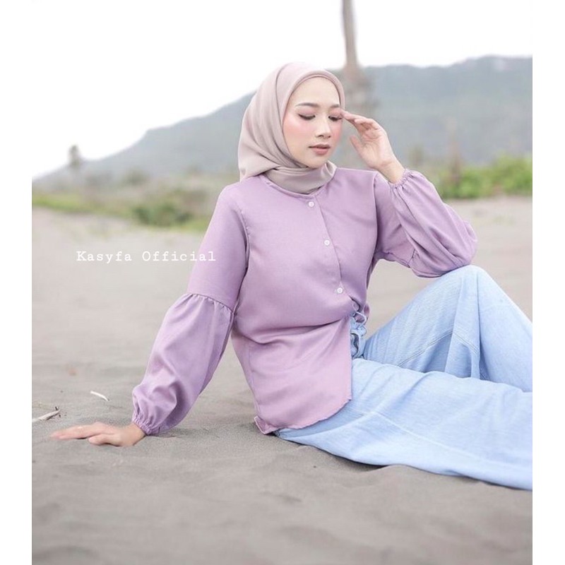 MAUDI TOP // GONNA BASIC TOP BLOUSE BALON FULL KANCING