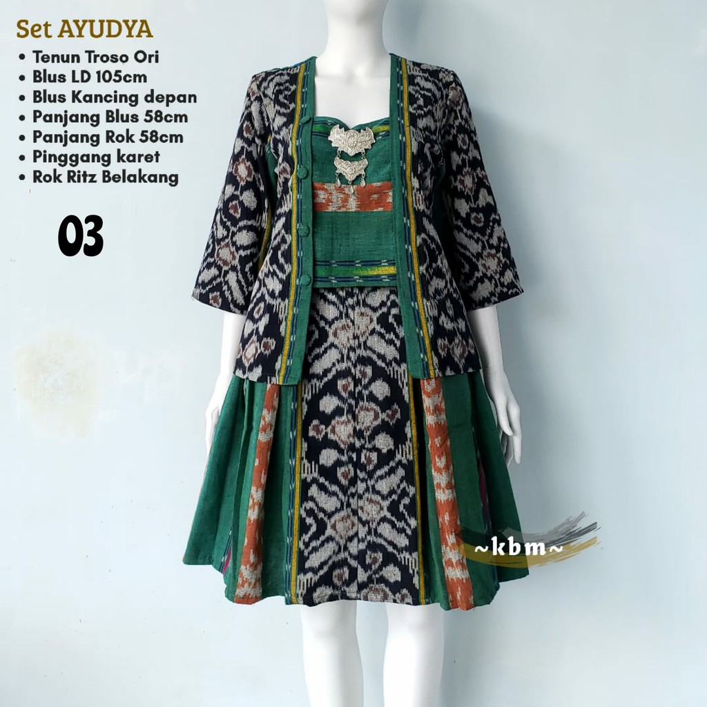 Set Ayudya  Ori Tenun Troso modern dan trendy kekinian