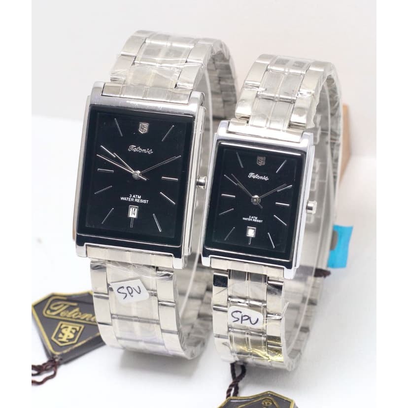 jam tangan TETONIS COUPLE ORIGINAL SQUARE CLASSIC RANTAI