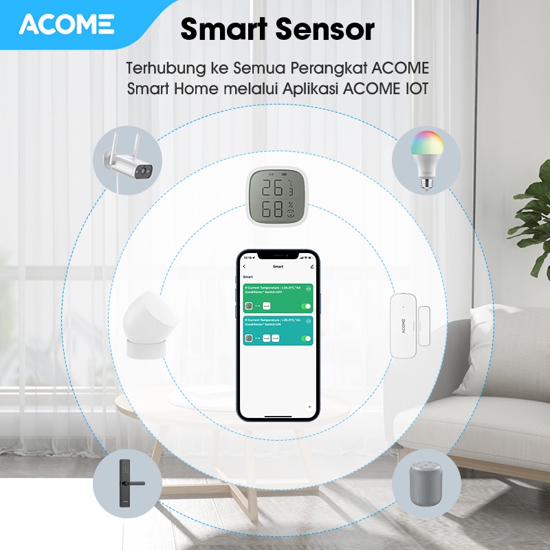 ACOME Smart Control Sensor Sensor Suhu Kelembapan Udara TH1