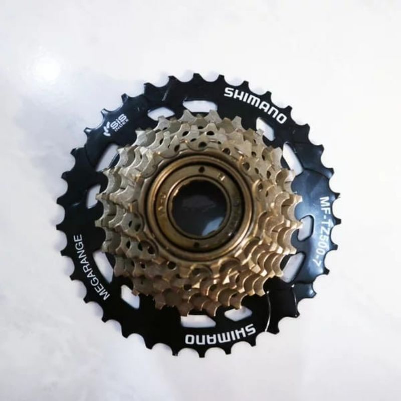 SPROCKET berkualitas MEGARANGE 7 SPEED SHIMANO MODEL DRAT ULIR FREEWHEEL SEPEDA RASA 8 SPEED