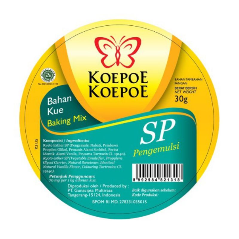 

SP pengemulsi Koepoe Koepoe 30gr (expired 16 july 2026