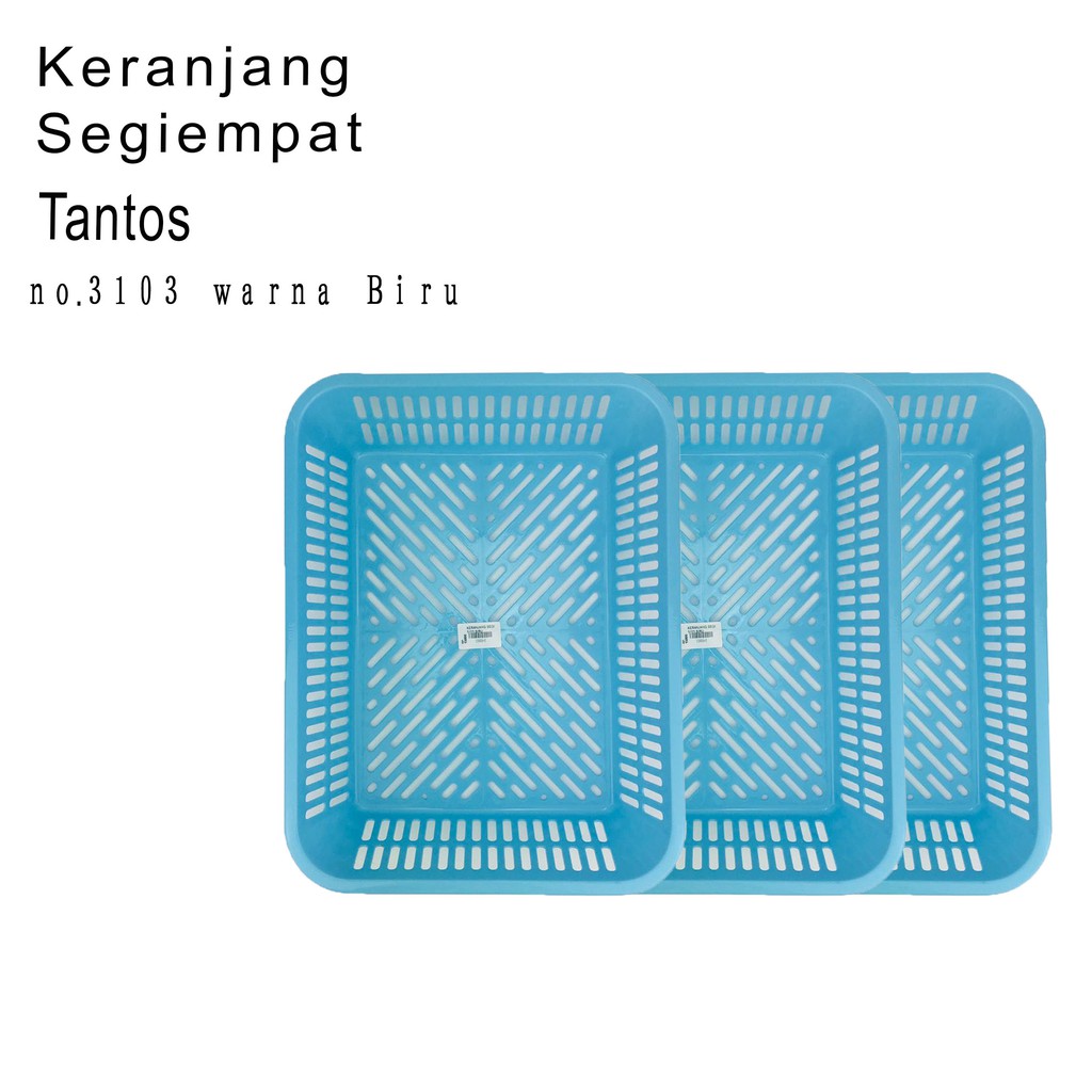 Keranjang Persegi * Tantos * 3103 * Biru