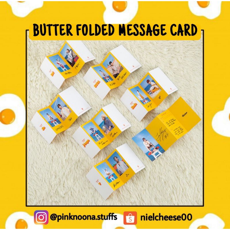 BTS BUTTER FOLDED MESSAGE CARD