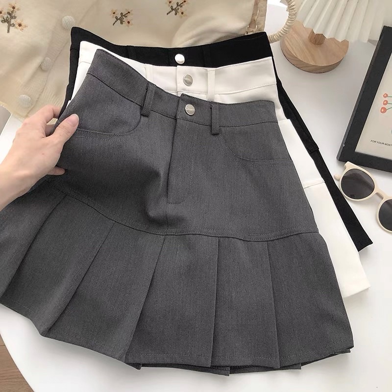 (S-XXL) YENNI PLEATED KOREAN SKIRT STYLE ROK WANITA