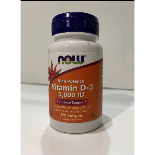 Now Vit D3 5000 IU 120 softgel