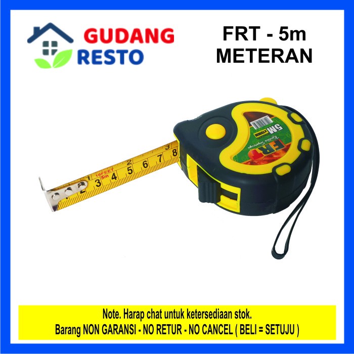 FRT Meteran Roll / Measuring Tape 5 M / 5M Alat Ukur Tukang Bangunan