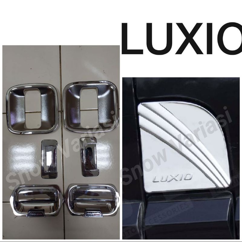 Paket outer handle tank cover luxio chrome