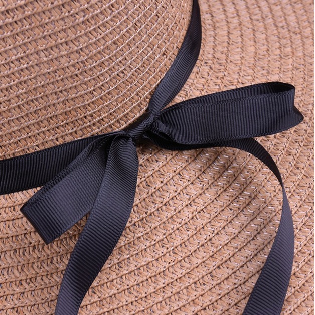 Topi Pantai Jerami Straw Hat Musim Panas Warna