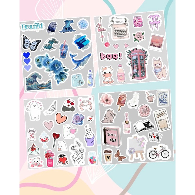 

sticker aestetic - sticker vintage - sticker case hp - sticker laptop - sticker kit jounal