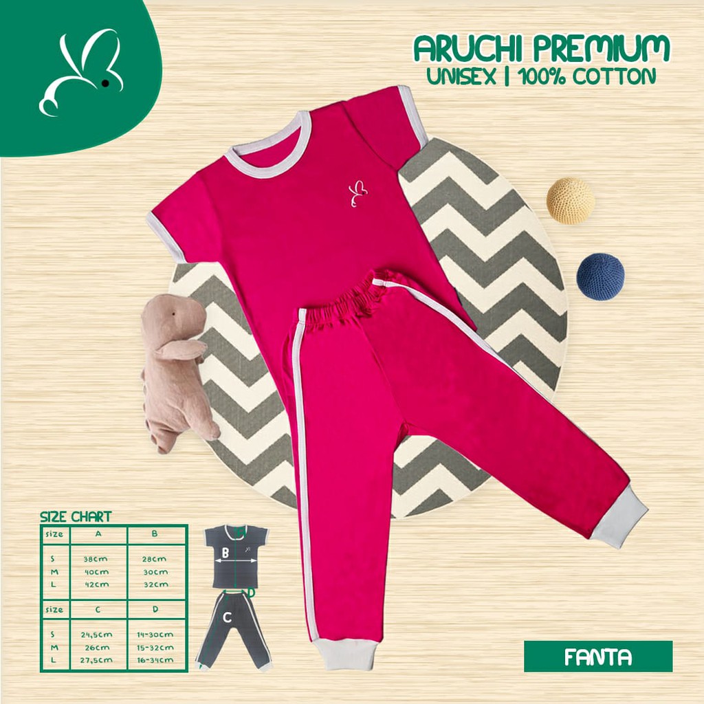 Aruchi setelan piyama anak Premium Retro Playset Baju anak Pendek BORDIR + Celana Panjang 2-5 Tahun