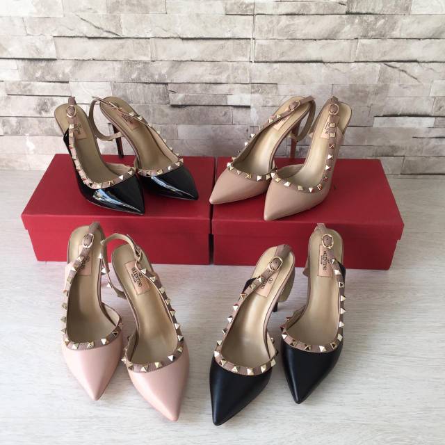 SALE Sepatu Wanita Mirror Valentino Slingback Heels 9cm 118-1
