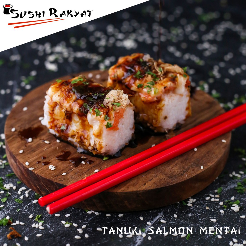 

SushiRakyat Tanuki Salmon Mentai Isi 2pcs