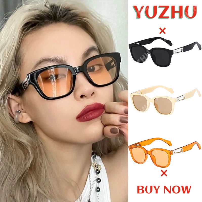 （YUZHU）COD Baru Kedatangan Western Retro Cat Eye Sunglasses Untuk Wanita Permen Warna Gaya Fashion Korea Kacamata Matahari Untuk Wanita