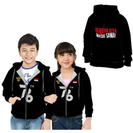 Product Custom Jaket Hoodie Fullprint Anak Murah HUT RI 76 MERDEKA 14