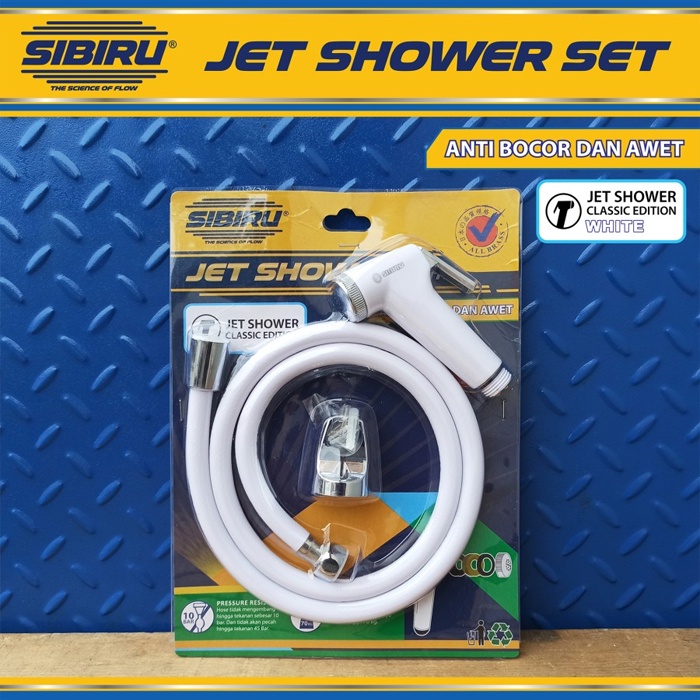 Jet Shower Set Kloset Toilet Kamar Mandi Jet Shower Bidet Head Semprotan Cebok WC - Putih