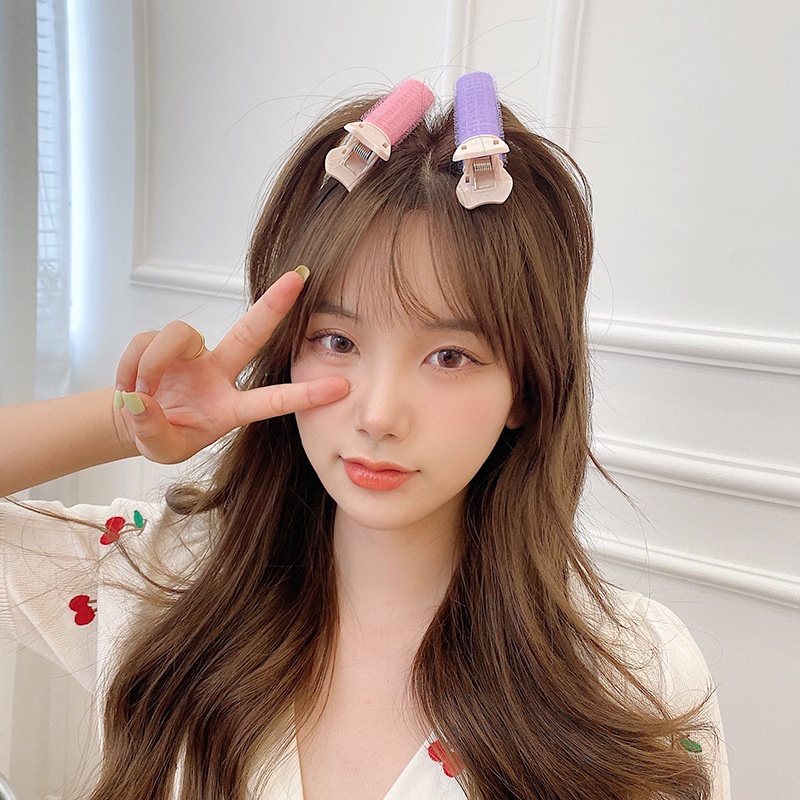 Hair Fluffy Handy Tool Air Bangs Hair Clip 2022gaya Baru Curling Tube Aksesoris Rambut Hiasan Kepala Hair Heel Fluffy Clip