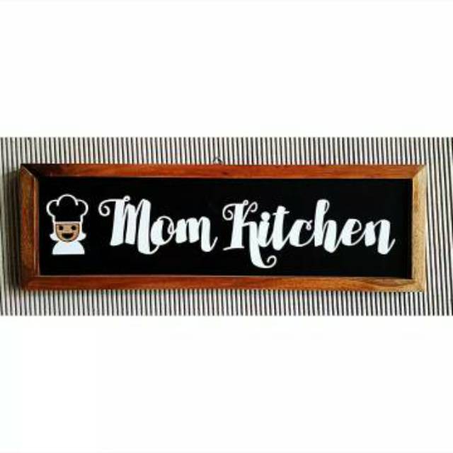 Hiasan dinding Mom Kitchen - Hiasan dinding frame tulisan timbul