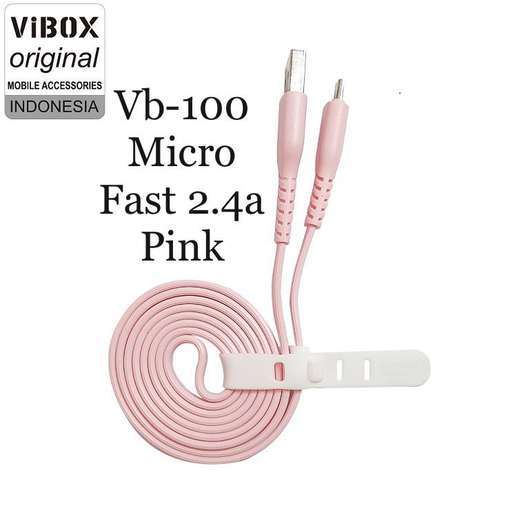 pertoples 30PCS KABEL DATA vibox vb100 1METER &amp; VB200 2METER MICRO-USB / IPH / TYPE-C  SUPER FAST VIBOX ORIGINAL 2.4A