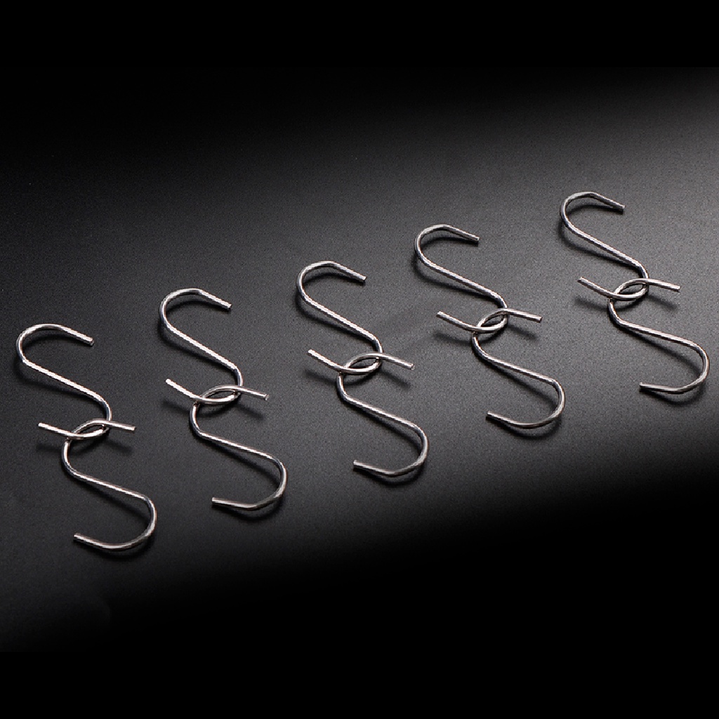 [justbuyingg.id] 10pcs S Shaped Hooks Kitchen Hanger Storage Holders Organizer Home Essential ID