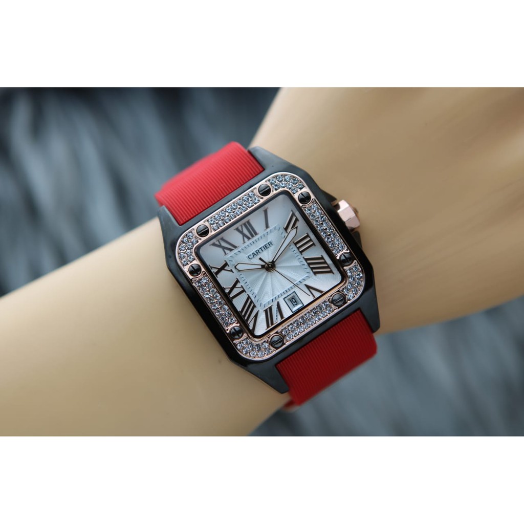 Jam Tangan Wanita Analog New Model Merk Branded Premium Tanggal Rubber Best Seller